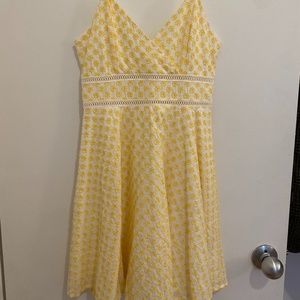 Yellow Daisy Sunflower MIDI Dress